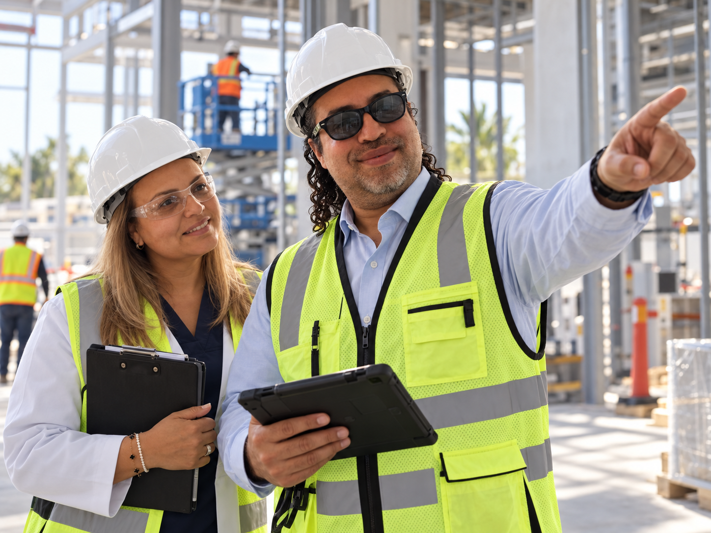 Safety professional carrying out an on-site assessment